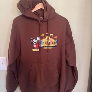 Vintage Disneyland Brown Hoodie Disney Resorts